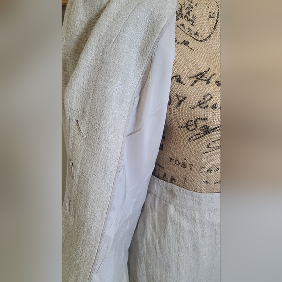 Cotton Blend Ann Taylor Skirt Suit - Picture 4 of 7